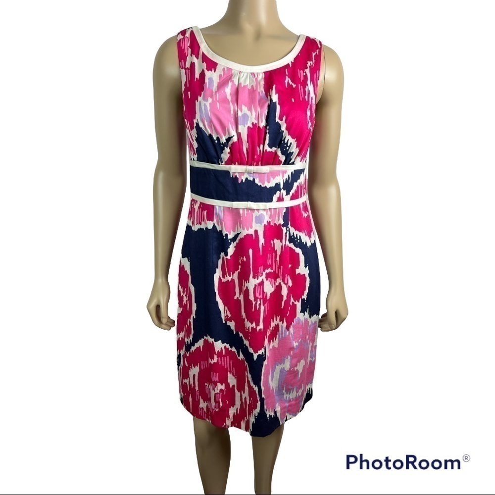 Lilly Pulitzer Sage Sheath Dress In Bright Navy Brava Sz 4